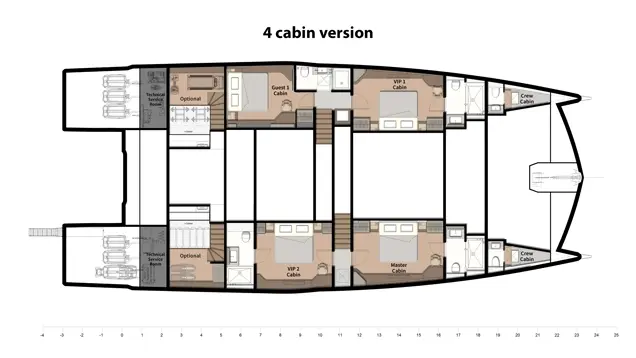 LANIAKEA 4-cabin layout